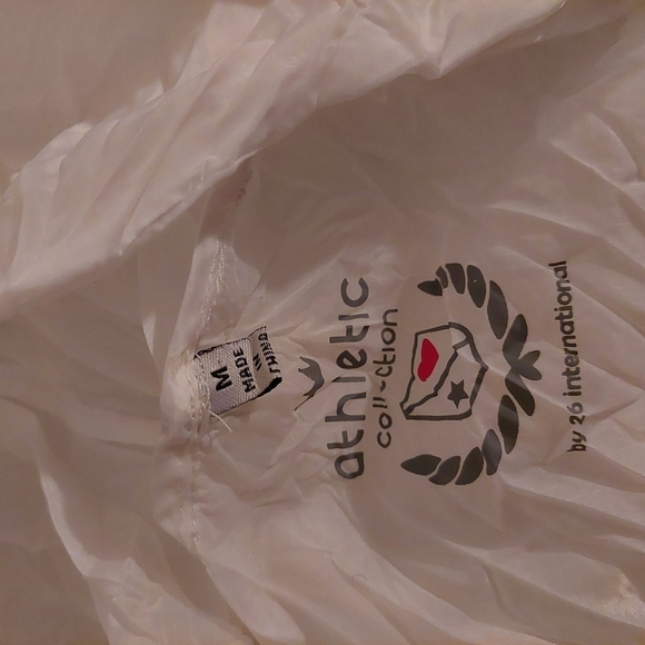 Athletic Collection by 26 International White Sz M Windbreaker Lightweight Nylon - Picture 7 of 9